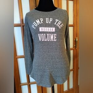 Vintage Womens Reebok Pump Up The Volume Longsleeve T With Keyhole Back Sz M